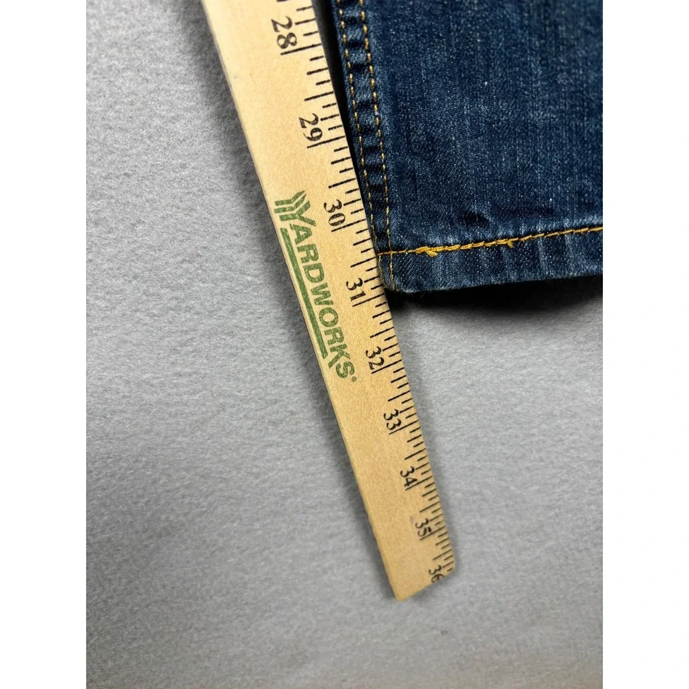 Levi's 513 Slim Straight Jeans Mens 36x32 Blue Medium Wash Stretch Denim